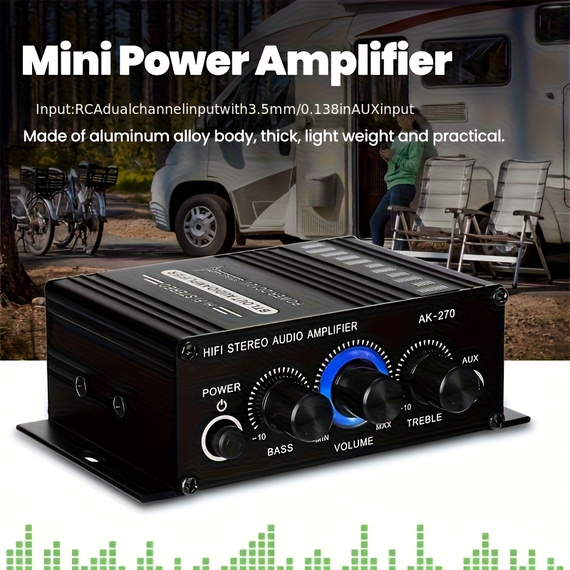 Audio Home Cinema - Amplificatore HIFI AK-270, 2.0 canali, audio
