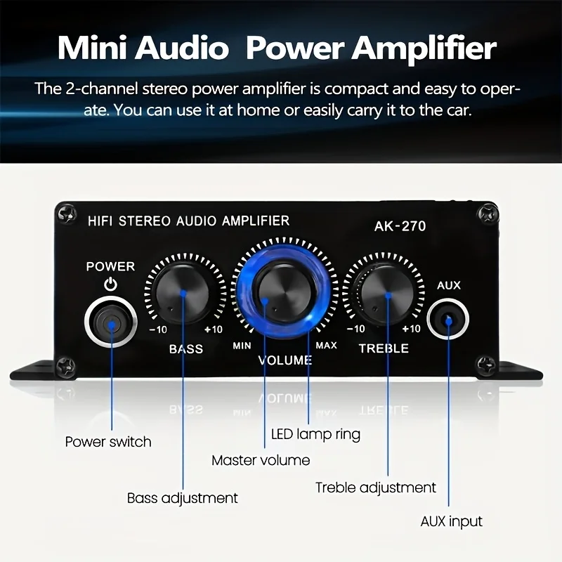 AK-270 Mini Amplificatore di P - Audio Home Cinema recensione e prezzo